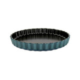 Borosilicate Blue Petrol Curly Tray 27 (1.3l)