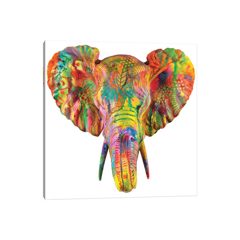 Elephant Bust by Dean Russo - Wrapped Canvas Print, 66.04 cm H x 66.04 cm W x 1.91 cm D