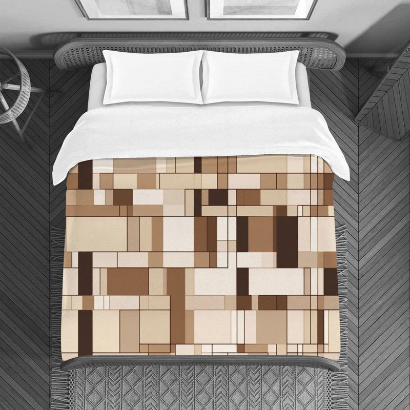 Mondrian Bedding Geometric Duvet Cover 4526, Housse de couette pour très grand lit