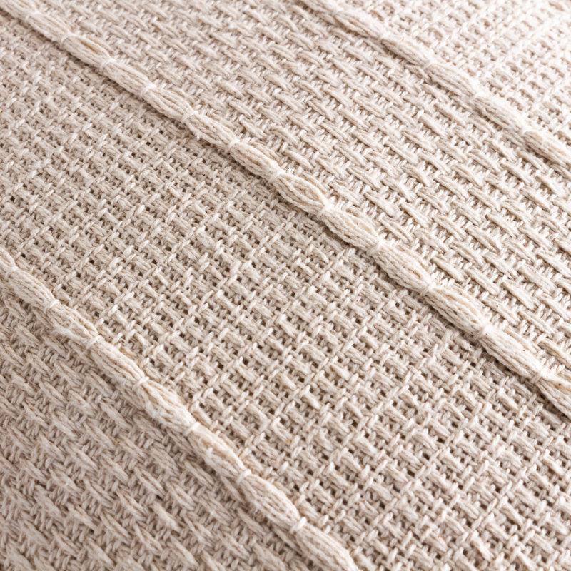Hagues Striped Rectangular Lumbar Pillow Cover, Natural
