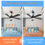 Ventilateur de plafond 52 po avec lumières DEL Damecia-1836628955