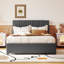 Lit plateforme tapissier avec 2 tiroirs et lit gigogne simple TG-1276948150-1276948151