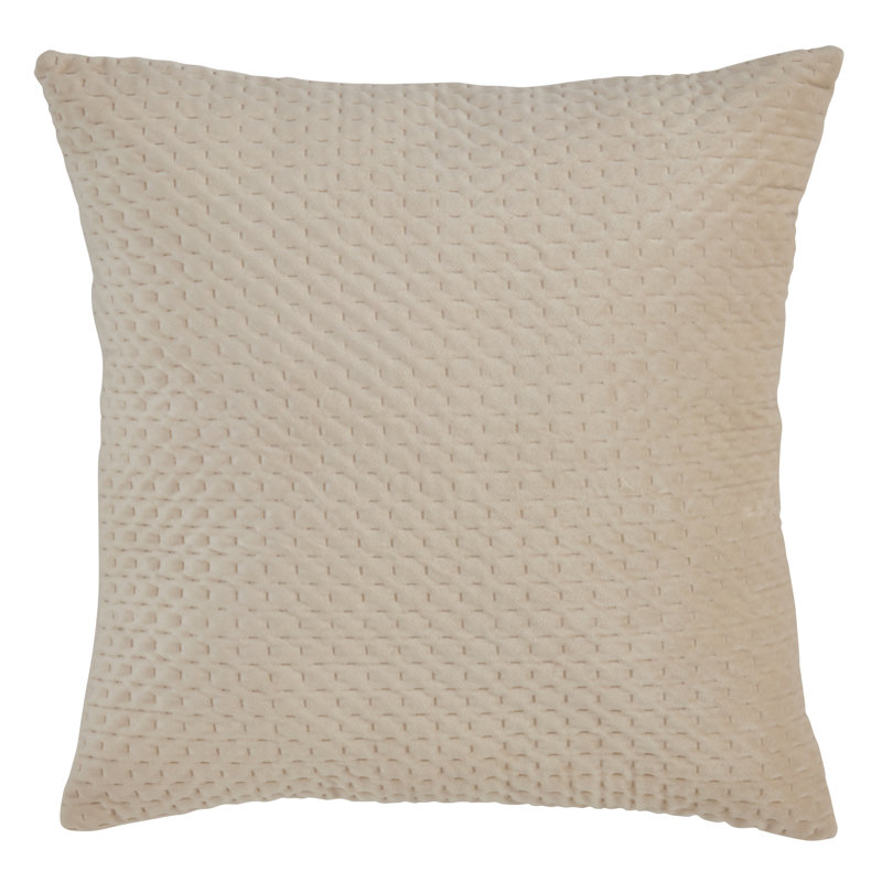 Housse et insert en velours carré, Naturel, 22 po x 22 po