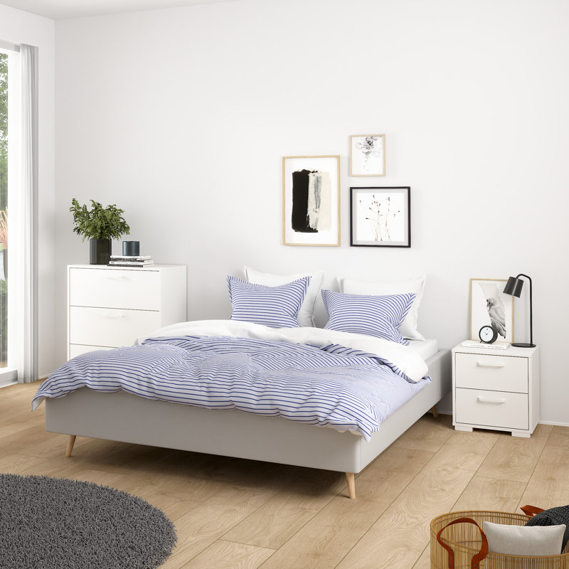 Sumehra 40.2cm W Manufactured Wood Bedside Table, White