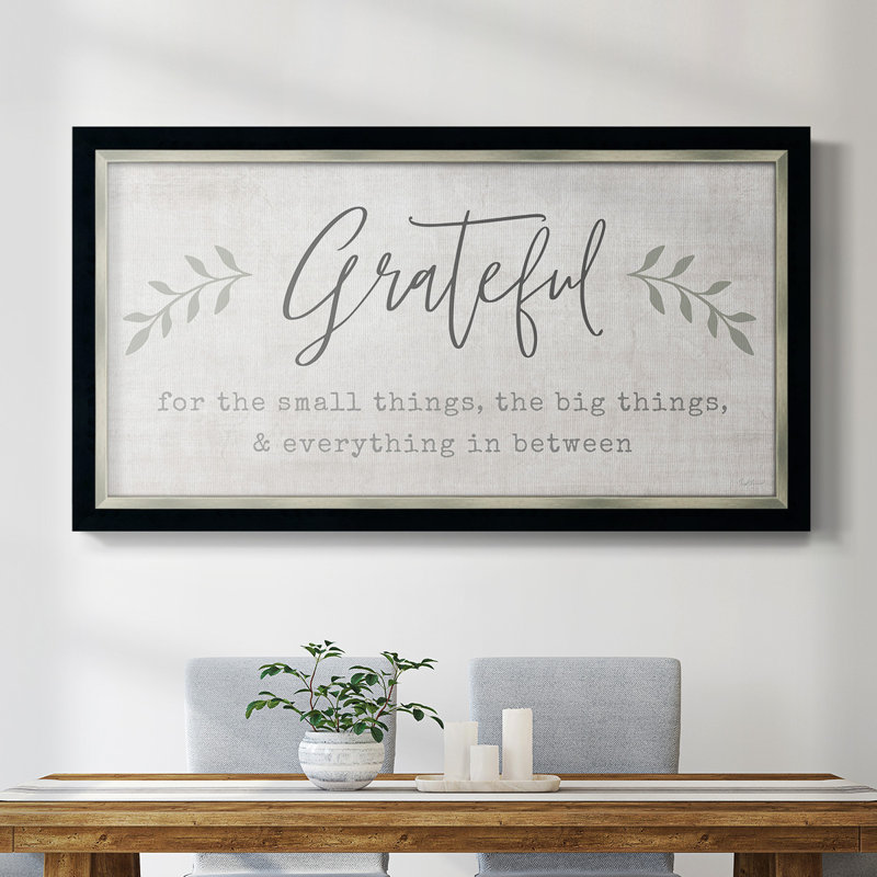Art textuel sur toile avec cadre unique, H 21 po x l 37 po x P 2,5 po