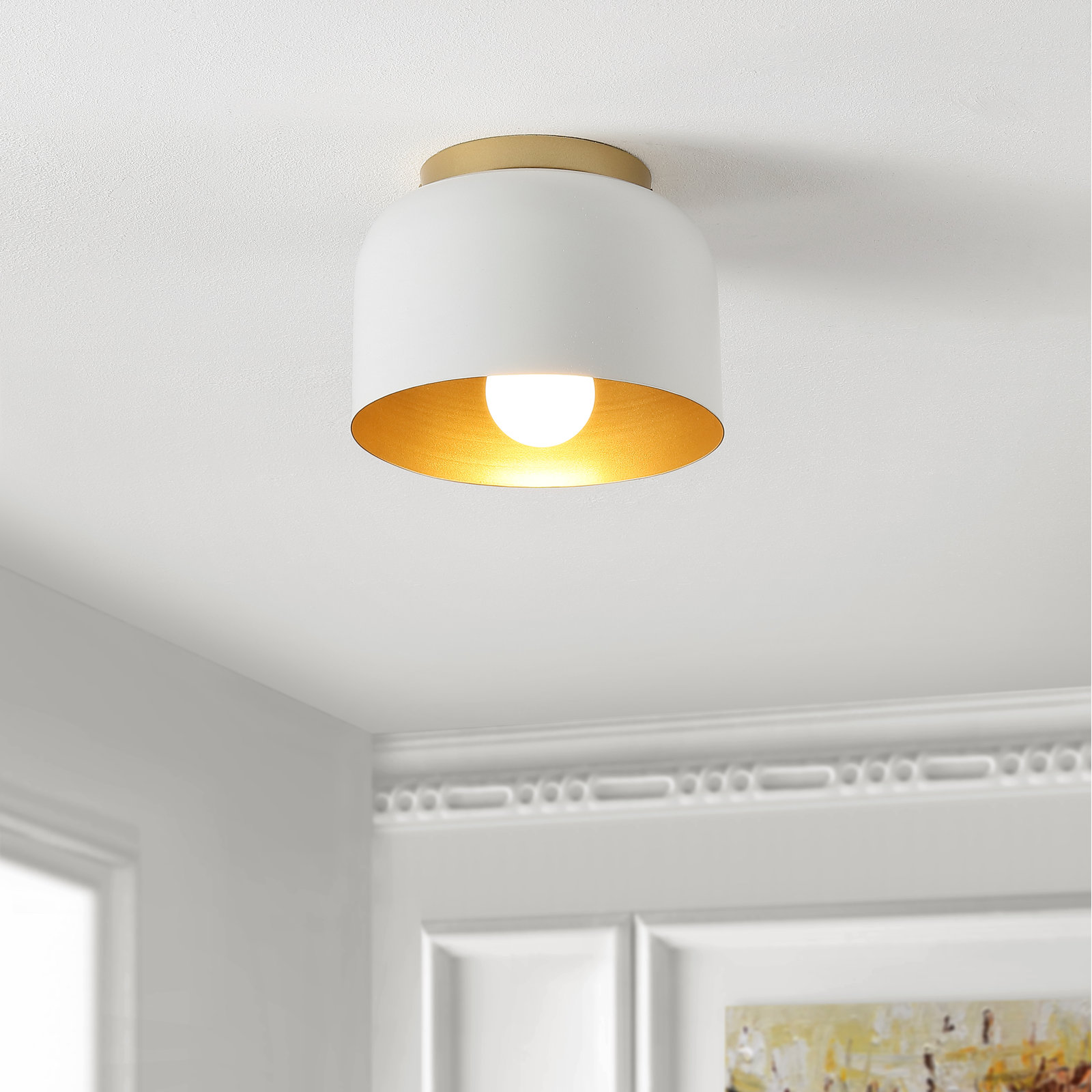 Satrina Single Light Metal Flush Mount