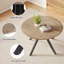 Table de salle à manger 47,2 "en bois massif pour 4 à 6 personnes avec base piédestal entrecroisée-1296244894