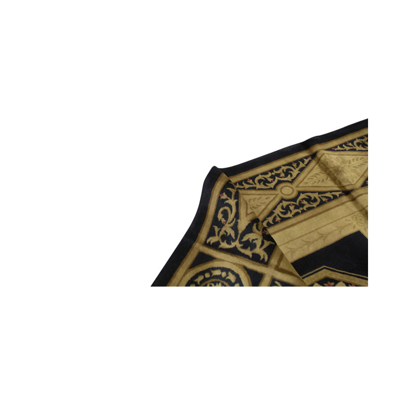 Savonnerie Wool Geometric Area Rug