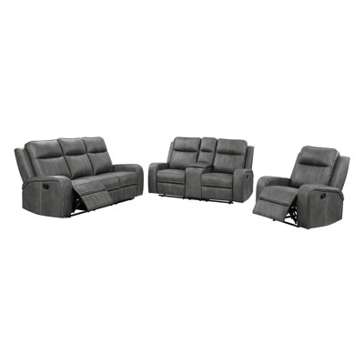 Ensemble de canapé inclinable 3 pièces Hemel