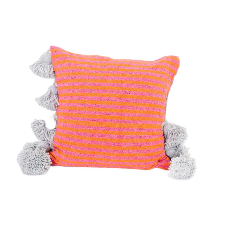 Housse de coussin Lina, Rosé / corail / gris