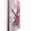 Horloge murale rétro - fleurs mauves et roses II-1743077254