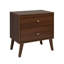 Table de chevet moderne de style Mid-Century à 2 tiroirs, table de chevet, mobilier de chambre à coucher contemporain l 24,75 po x H 25 po x P 16 po Breux Breux-149284558