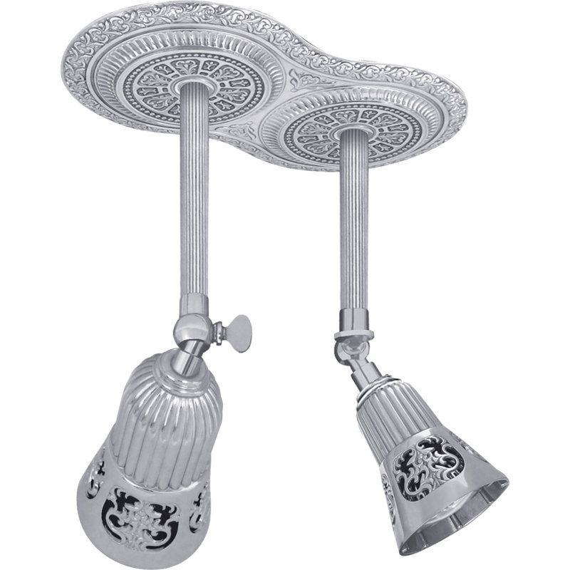 Fluellen LED Semi Flush Mount, Bright Chrome