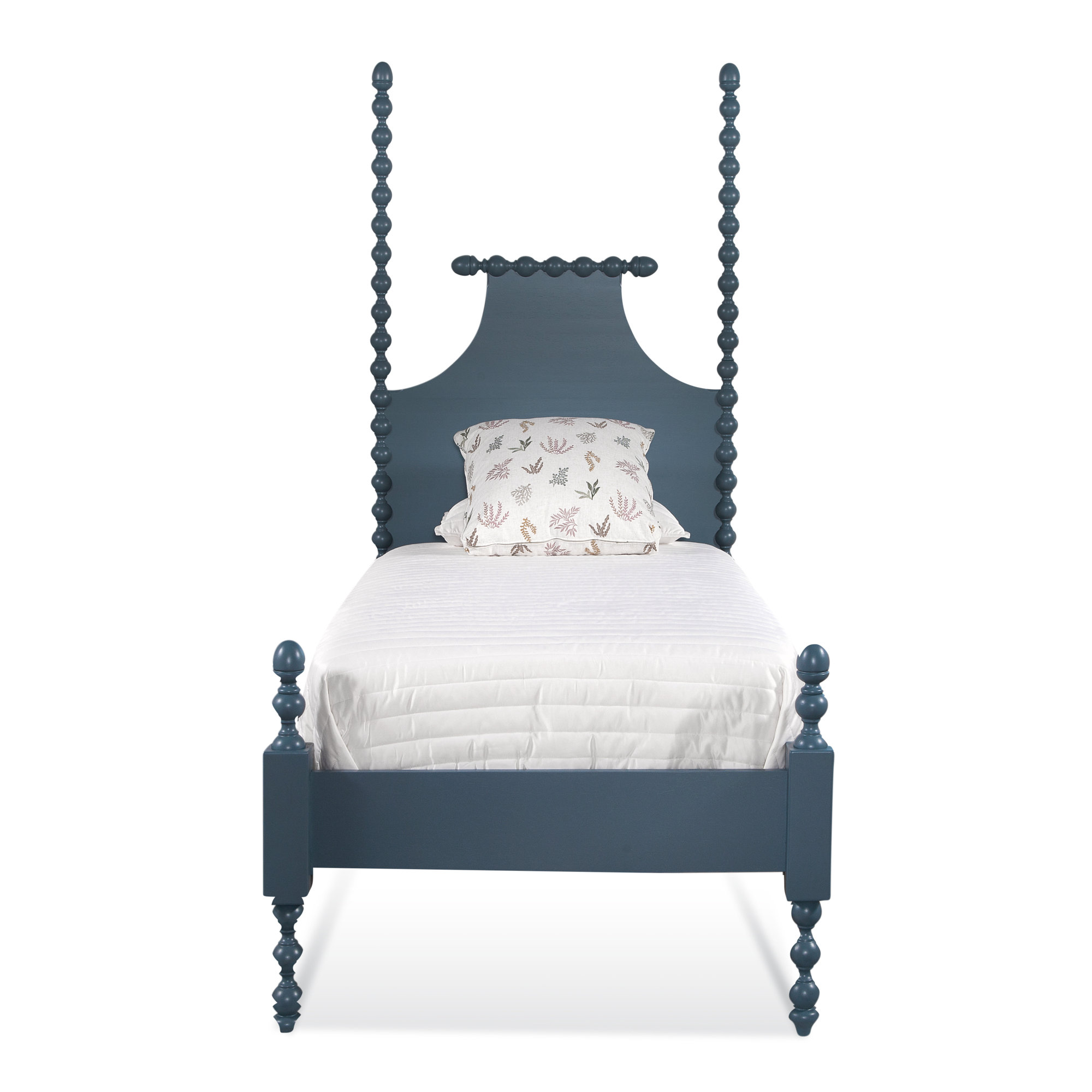 Mary Spindle Four Post Bed, Ocean, Twin