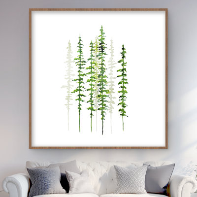 Minimalist Trees - Scandinavian Living Room Framed Print