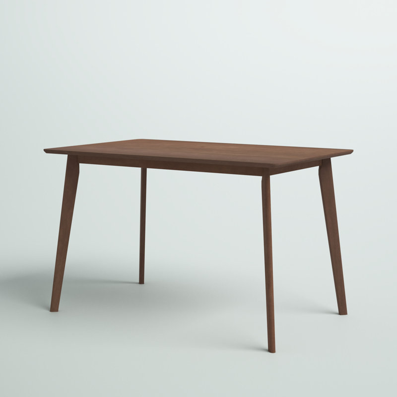 Caveney Rubberwood Solid Wood Top with Solid Wood Base Dining Table, Standard (29" Height)