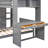 Hasel L Shaped Bunk Bed with Desk, Bookcase and Wardrobe-633294467-642342476