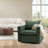 Louretha 34" Wide Fabric Upholstered Swivel Armchair-737833905