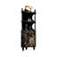 Armoire de coin noire en bois massif