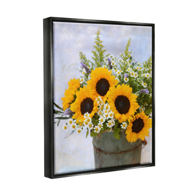 " Sunflower Bouquet in Tin " Print