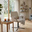 48cm H Boucle Upholstered Metal Armchair-17090783-17090781