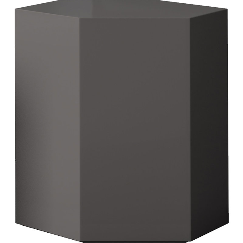 Hybale Coffee Table, 18" H x 18" L x 18" W, Glossy Dark Gull Gray