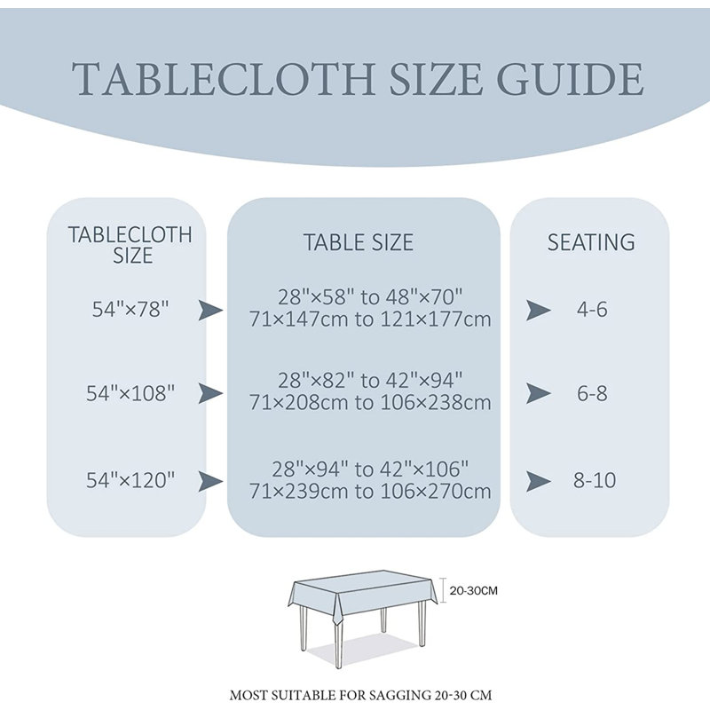 Geometric Vinyl Tablecloth, 106" L x 55" W