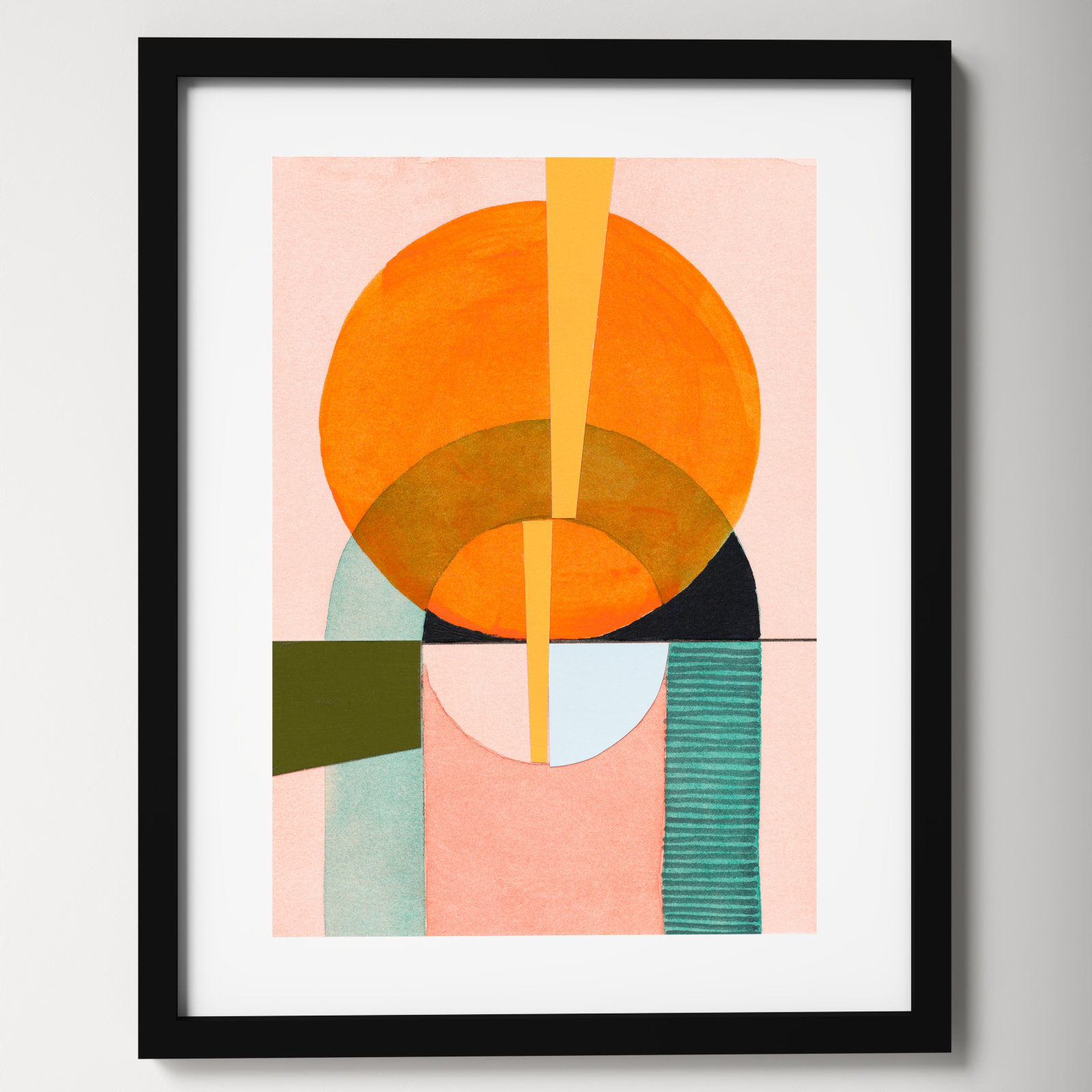 Composition Nr. 5 by Allison Rietta, 38" H x 30" W x 1.25" D, Black