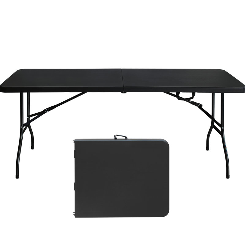 Table portative de 6 pi pour les rassemblements en plein air - pliable, solide, pliable et noir