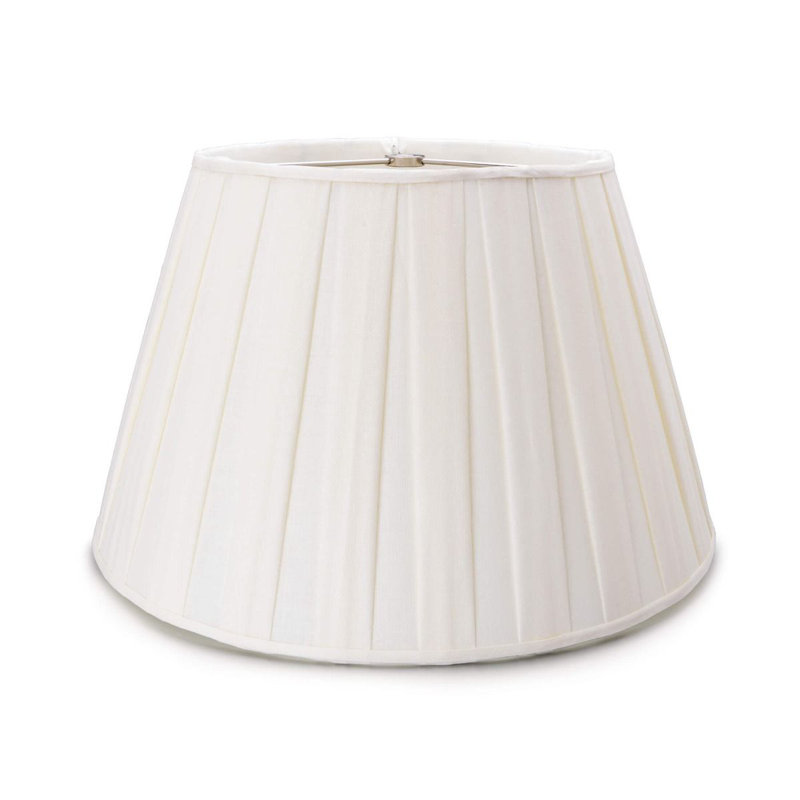 Linen Pembroke Pleated Shade - Snow, 10" H x 14" W x 10" D