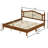Bohemian Wooden Platform Bed With Natural Rattan Headboard And Arc Design-130061806-107820862