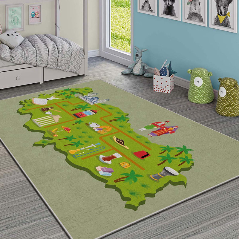Tapis luxueux en polyester, 3,3 x 4,6 pieds | Tissu de velours 740 g / m², envers en feutre antidérapant, éponge stratifiée pour le confort | Antibactérien, lavable à la machine à 86 ° F | Imprimé numérique élégant pour la décoration intérieure