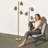 Jacob 64" Modern 3-Light Adjustable LED Floor Lamp with Gold Brass Finish and Metal Cone Shades, Bulbs Included-64497588