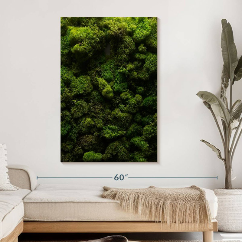 Mousse épaisse sur toile, H 48 po x l 32 po x P 1,25 po