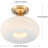 Deontre Glass Semi Flush Mount-1608814915