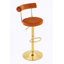 Chaise de bar rembourrée pivotante réglable-145691