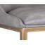 Chaise d'appoint rembourrée en similicuir H 20 po Hubner - gris-618756651