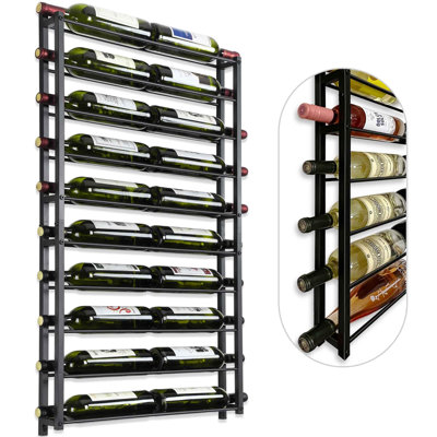 Wall Mount Wine Rack: Heavy-Duty 20 Bottle Wall Mounted Wine Rack - Large Wine Storage Organizer Display Holder, Rust-Resistant Metal Wine Bottle Shel