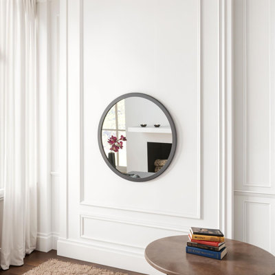 Tabatha Wood Round Mirror