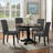 Modern Faux Leather Waterproof Upholstered Dining Chair-117692484
