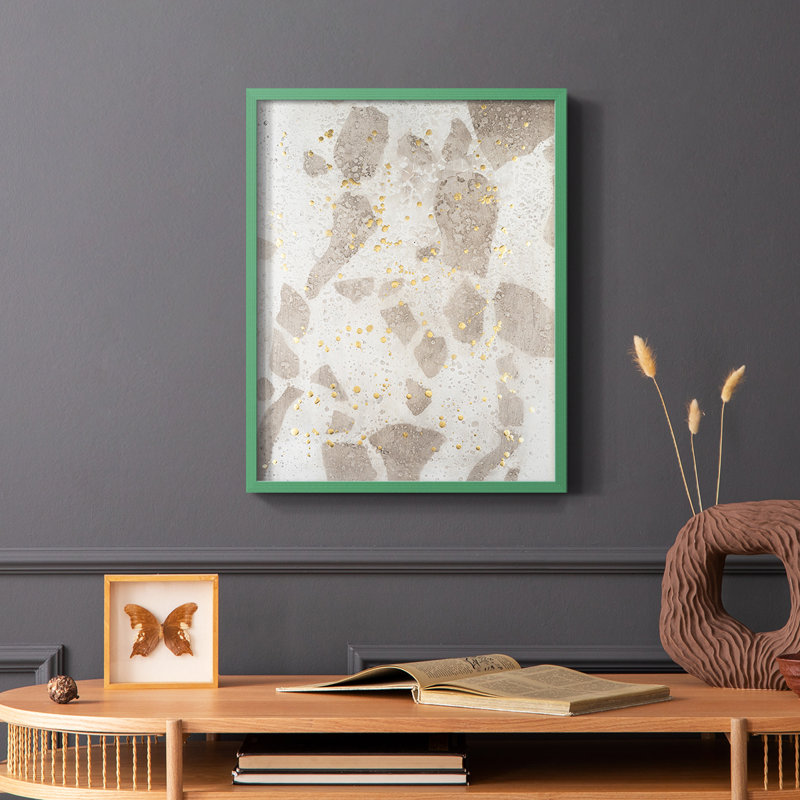 Chordata II Framed Print - Solid Wood, Green, 10" H x 8" W