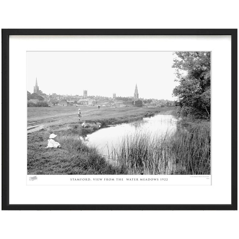 Stamford, View From The Water Meadows 1922 by Francis Frith - Single Picture Frame Print, 40cm H x 50cm W x 2.3cm D