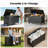 150 Gallon All-Weather Outdoor Deck Box with Wheels - Sturdy Aluminum Alloy Frame, Waterproof Moisture-Proof Mildew-Proof Storage Box for Yard, Basement. Black      -124835871-113493799