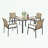 5-Piece Patio Dining Table Sets with Umbrella Hole-972379496