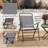 Folding Bistro Set with Adjustable Back, Small Patio Set, Grey