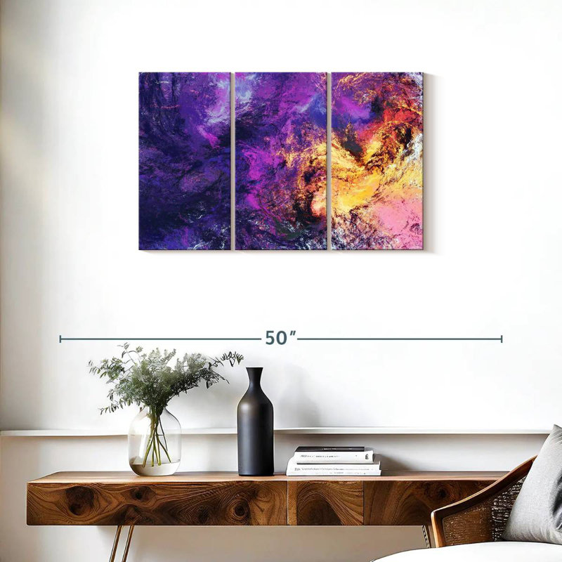 Avery Purple Abstract Texture, 20" H x 33" W