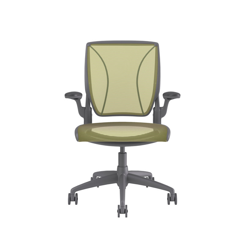 World Task Chair, Gray, Citron, Fixed