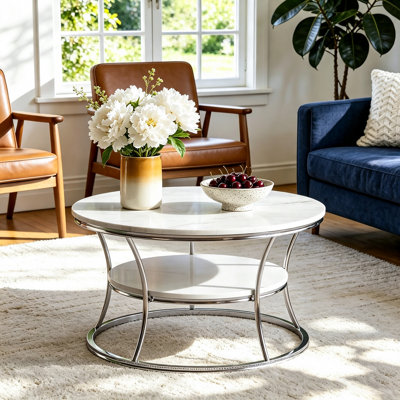 2-Tier Coffee Table for Living Room