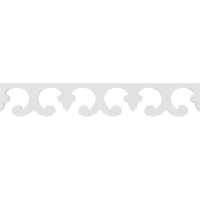 Garniture de sol en PVC de qualité architecturale H 8 po x P 5/8 po x L 48 po Porcelina, H 8 po x L 48 po x P 0,63 po
