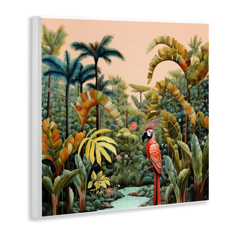 Perroquet dans une végétation tropicale